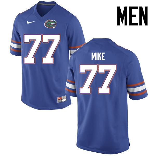 Men's NCAA Florida Gators Andrew Mike #77 Stitched Authentic Nike Blue College Football Jersey GVA7865RF